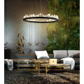 2021 круглый роскошный подвесной светильник для дома, черное золото, светодиодные подвесные светильники для дома, nordic modern k9, хрустальная люстра